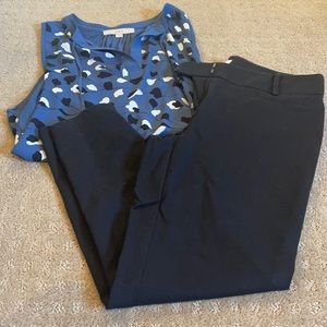 Loft Marissa ankle pants and top